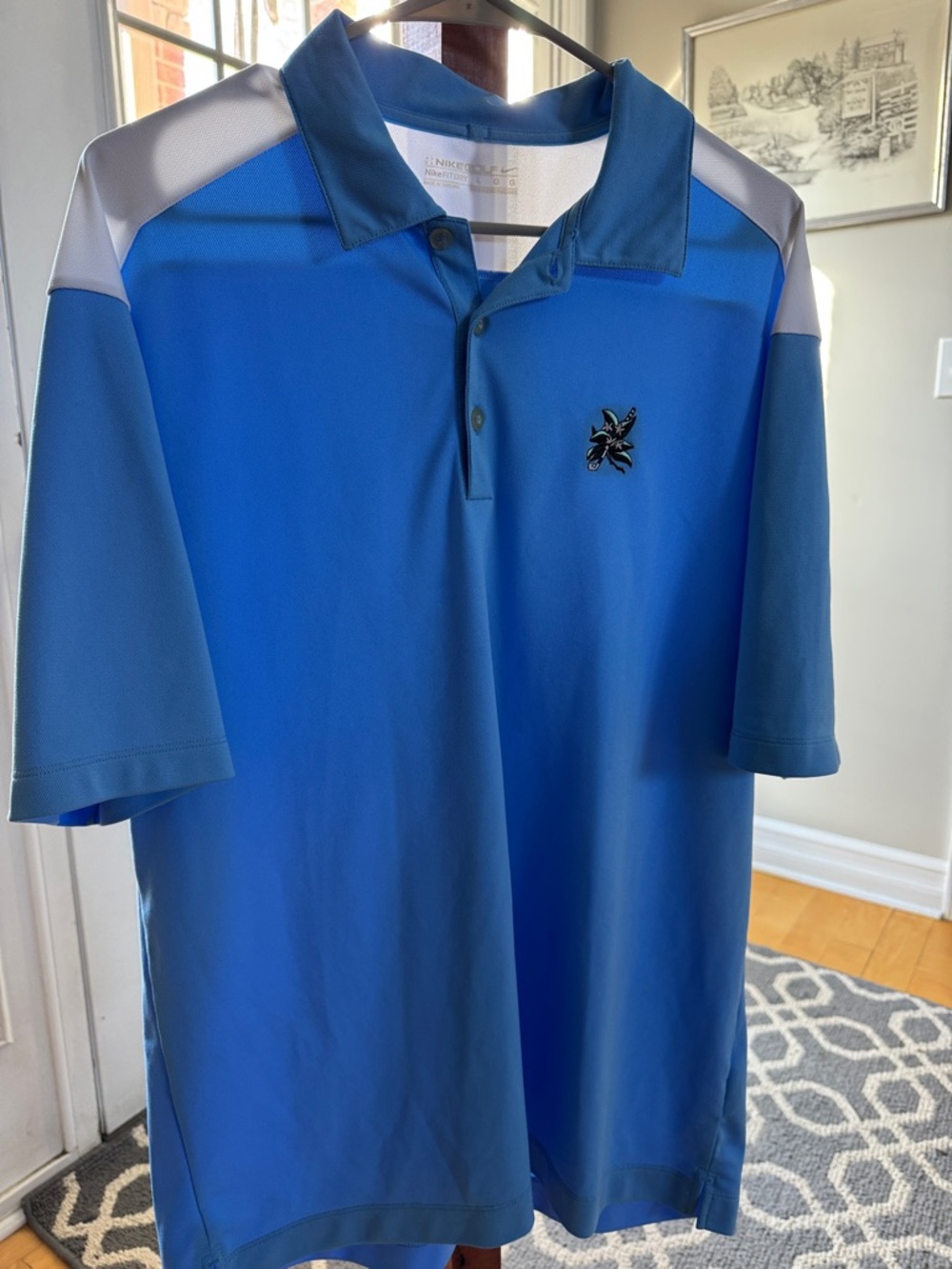 Nike Laurel Valley Arnold Palmer Blue Short-Sleeve Polo Shirt